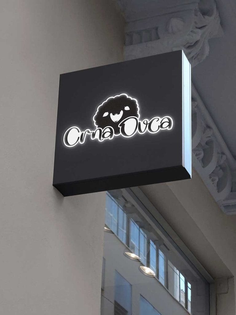 Crna Ovca Logo Mockup