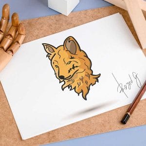 Fox Illustration Canvas