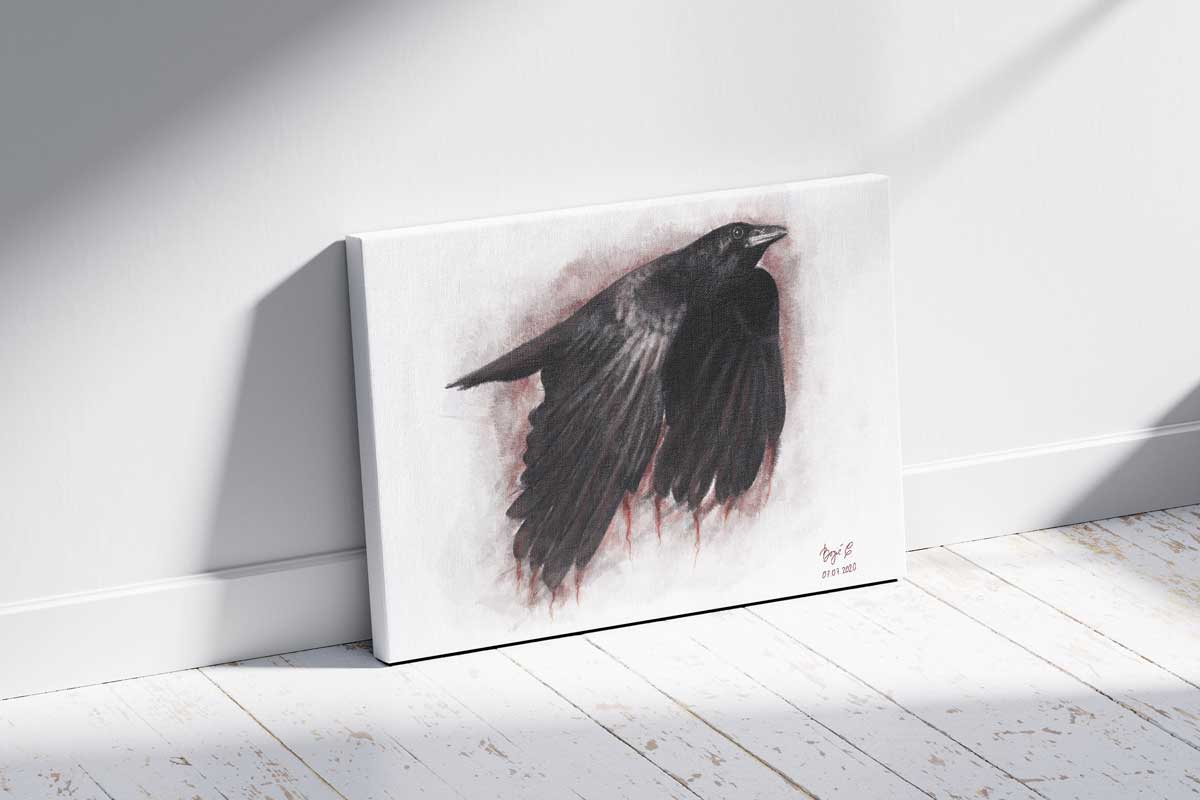 Raven Full Portrait Canvas